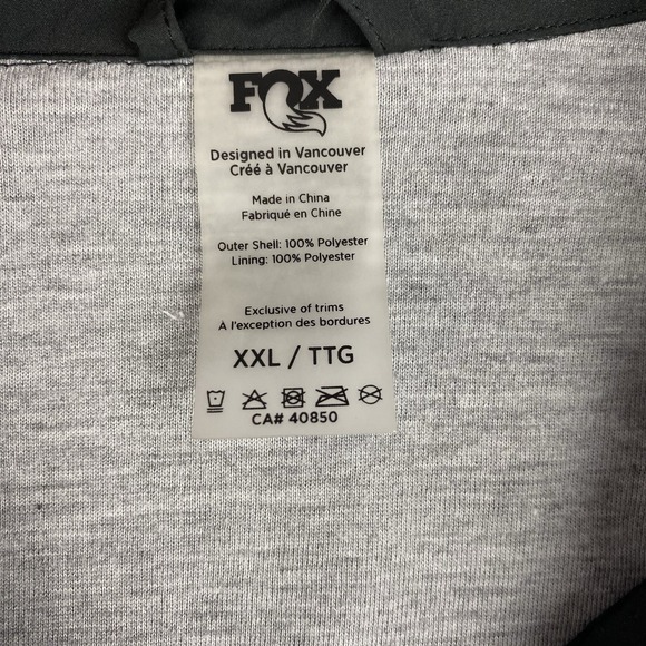 Fox Factory Jacket Mens Sz‎ XXL Black Snap Closure Pockets Jersey Lined Collared - Picture 9 of 15